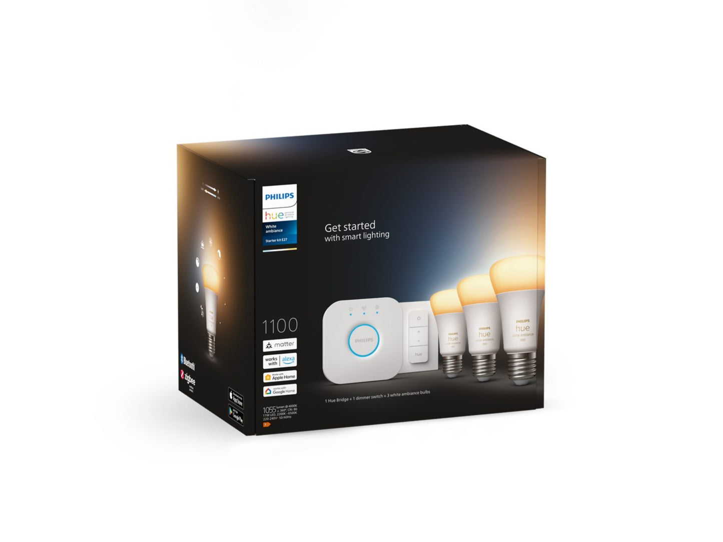 Philips Hue White Ambiance 8W A60 E27 3set