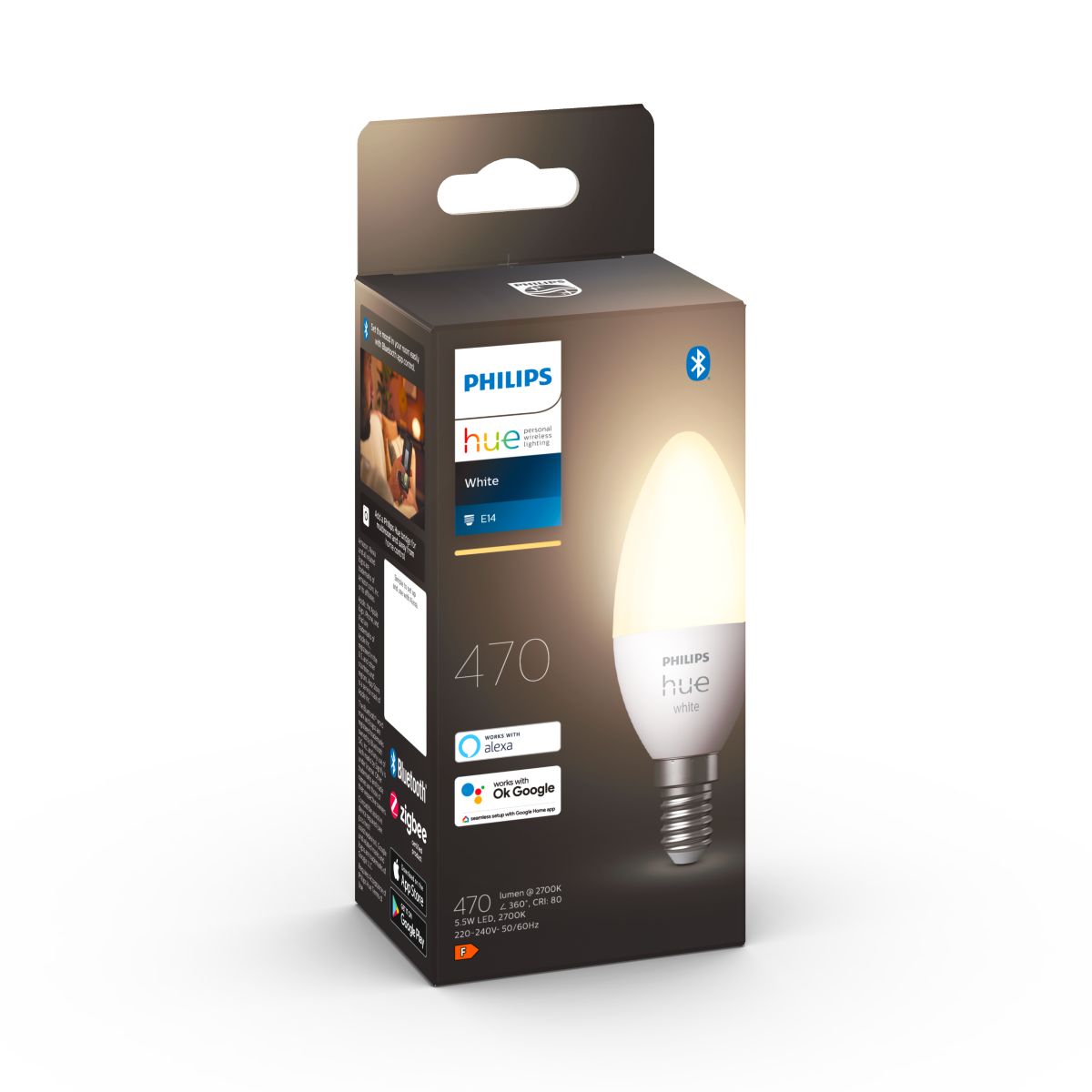 Philips Hue - Hue White E14 Kerte m. Bluetooth