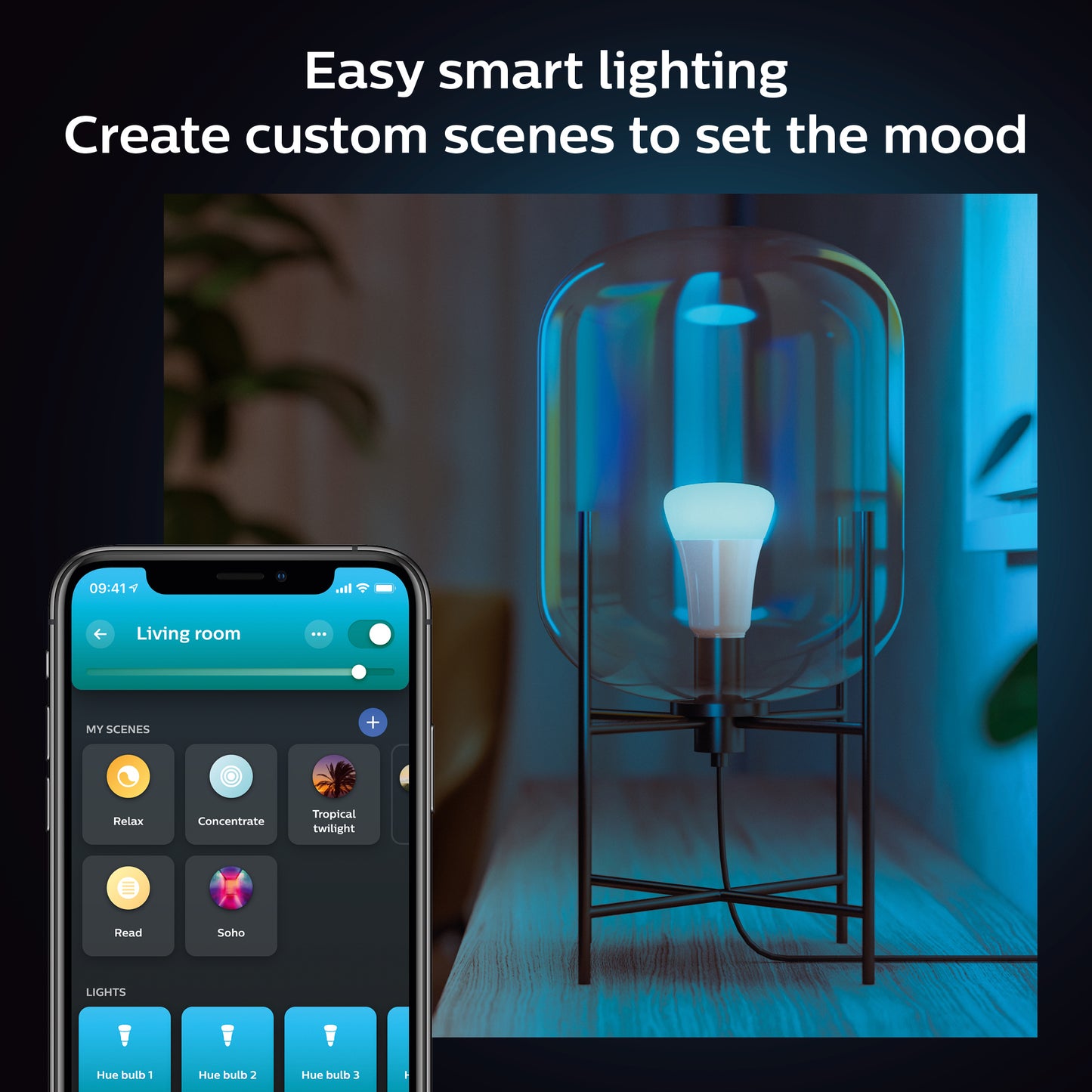Philips Hue Hue Color E27 Standardpære m. Bluetooth