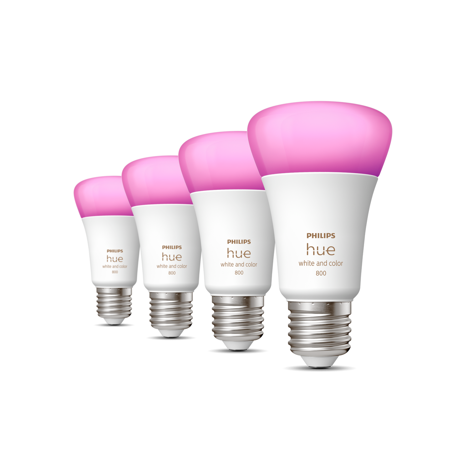 Philips Hue A60 E27 Color pærer 800 - 4-pak