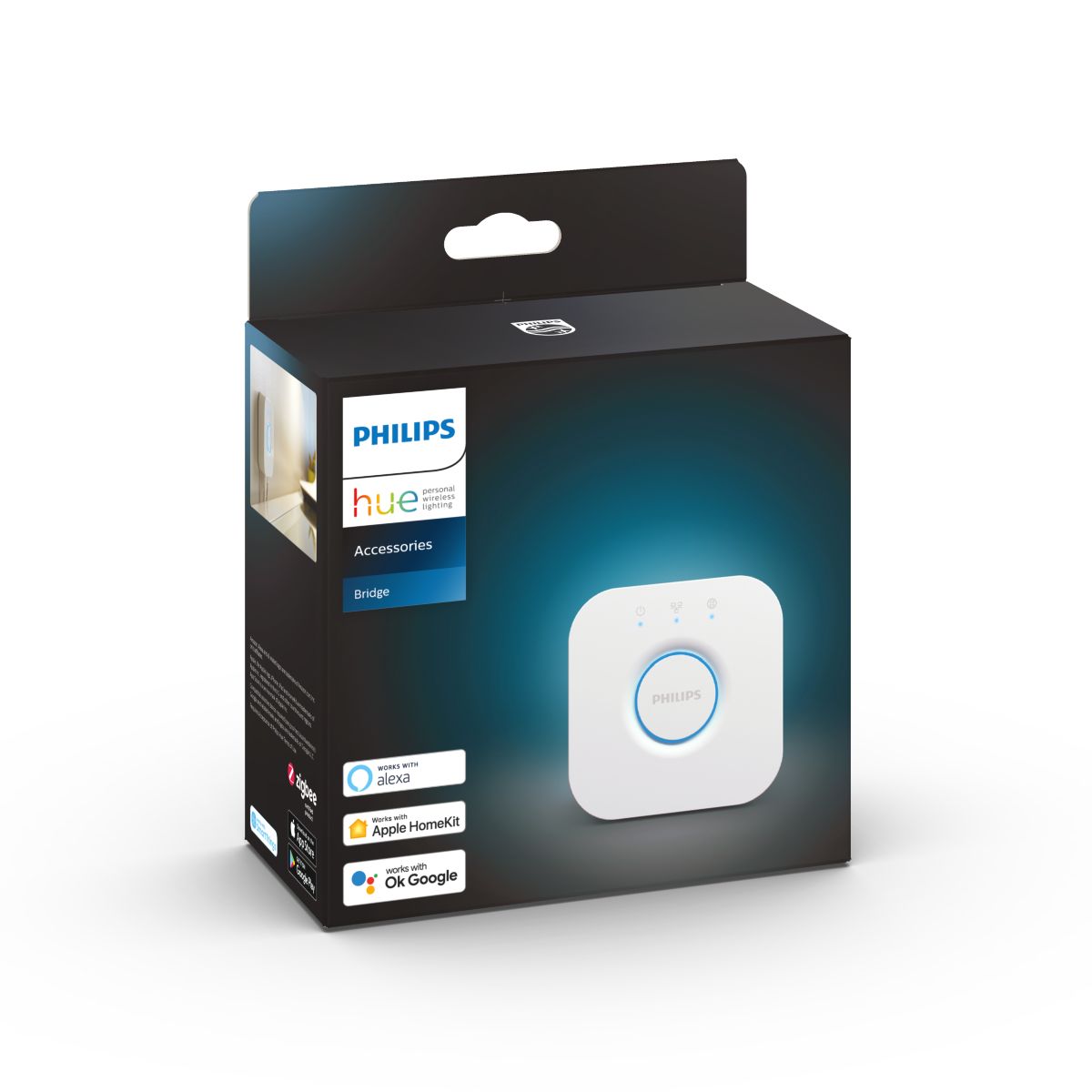 Pakken Philips hue bridge kommer i