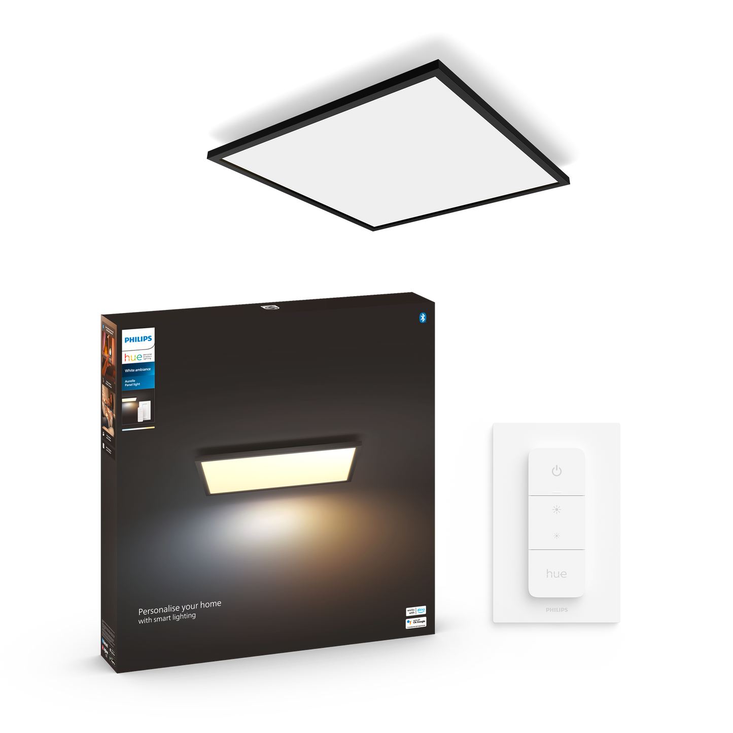 Philips Hue Aurelle Hue Loftlampe Kvadratisk Stor 60*60 - sort