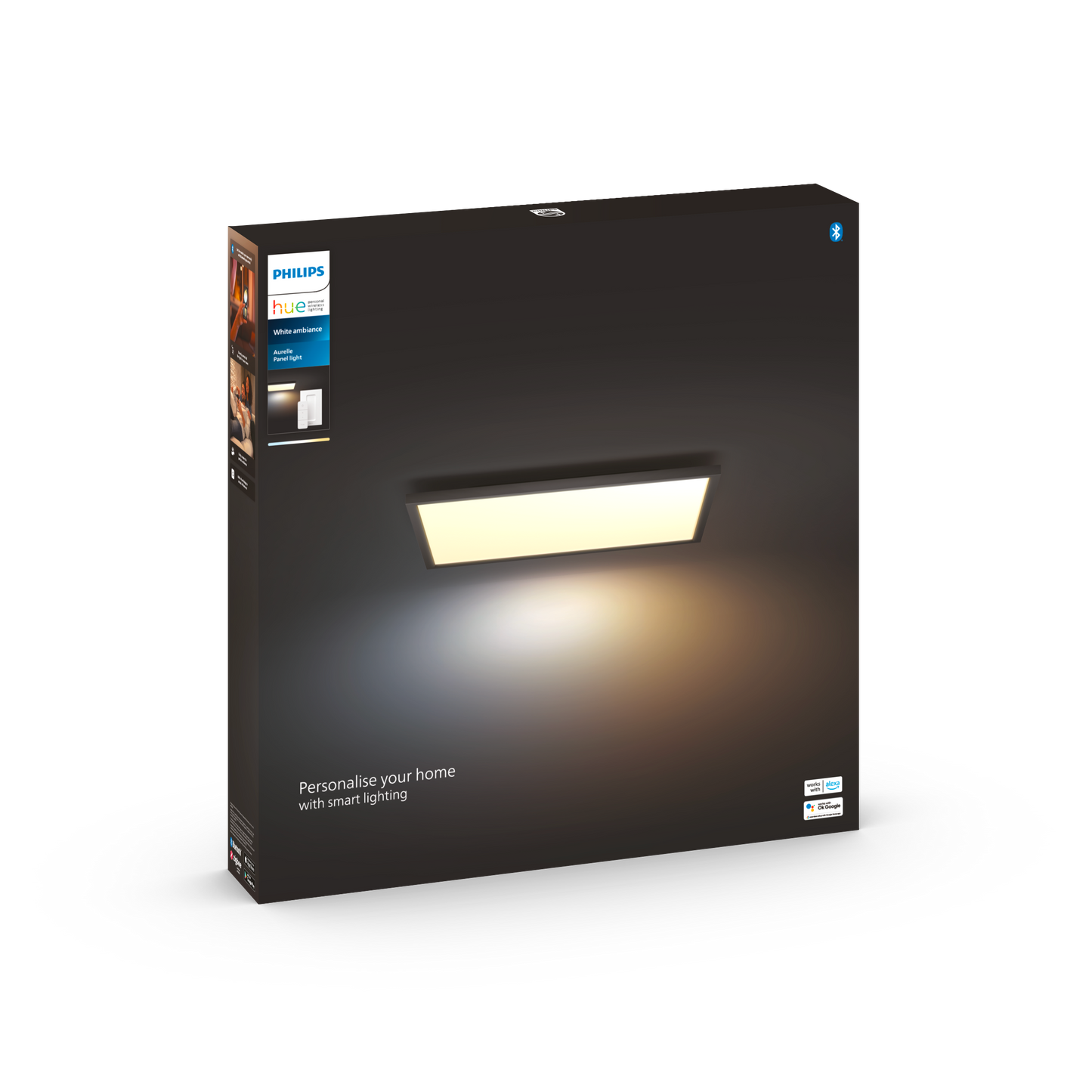 Philips Hue Aurelle Hue Loftlampe Kvadratisk Stor 60*60 - sort