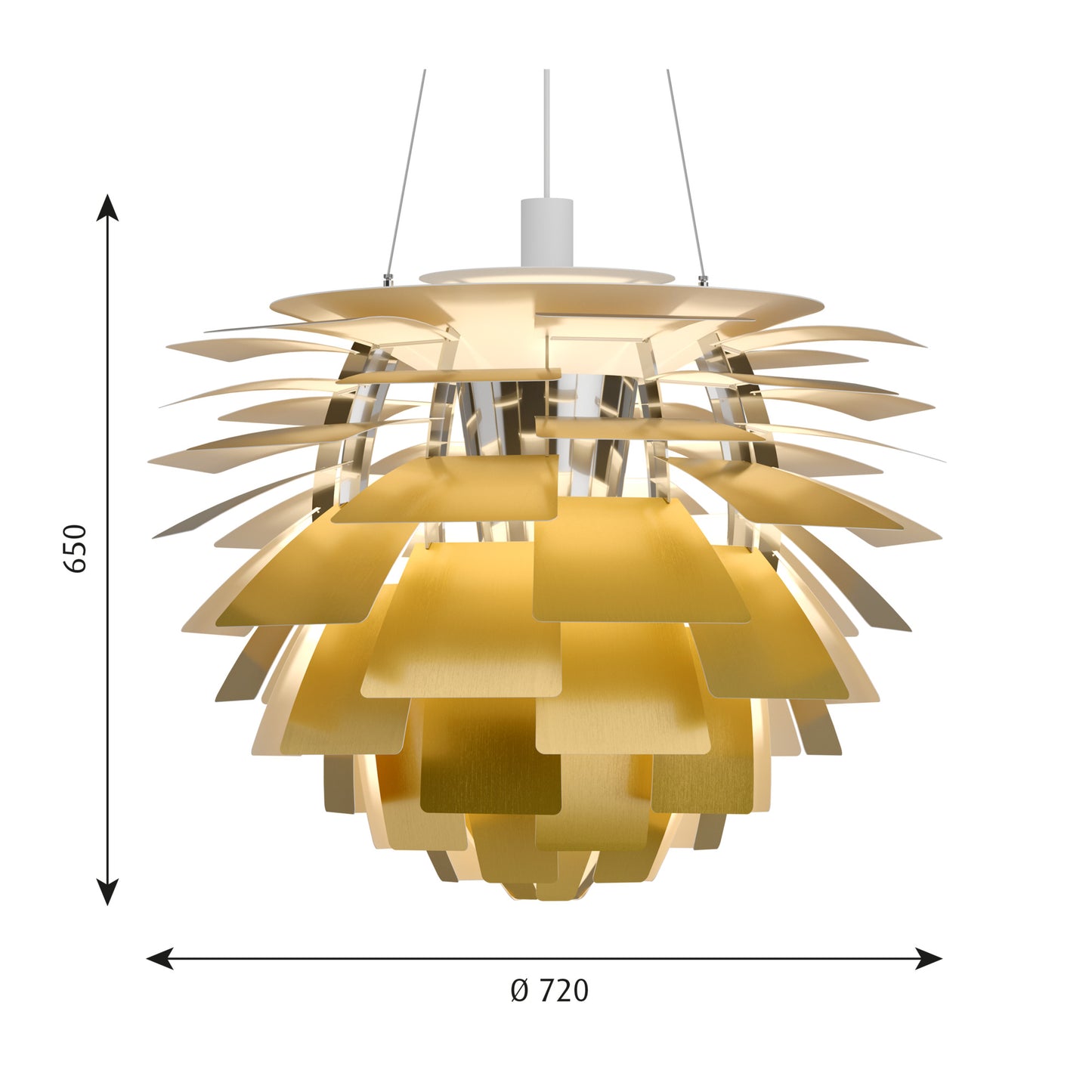 Louis Poulsen PH Artichoke Koglen Ø720 - Messing