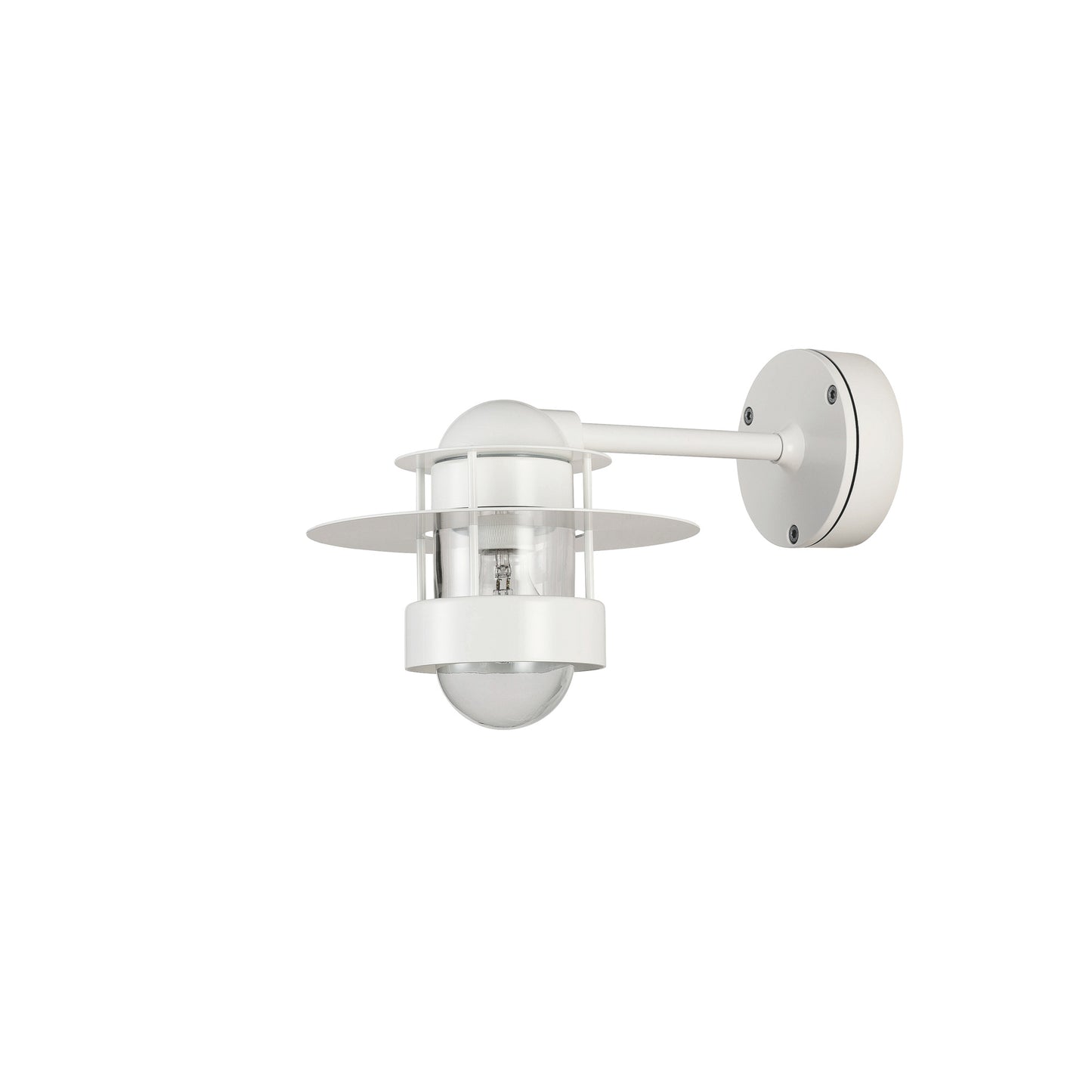 Louis Poulsen Albertslund Udendørs Væglampe - Hvid - Kort Arm