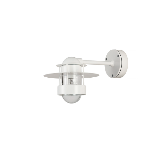 Louis Poulsen Albertslund Udendørs Væglampe - Hvid - Kort Arm