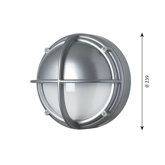Louis Poulsen - Skot udendørs væglampe - Aluminium/Klar/Halvåben