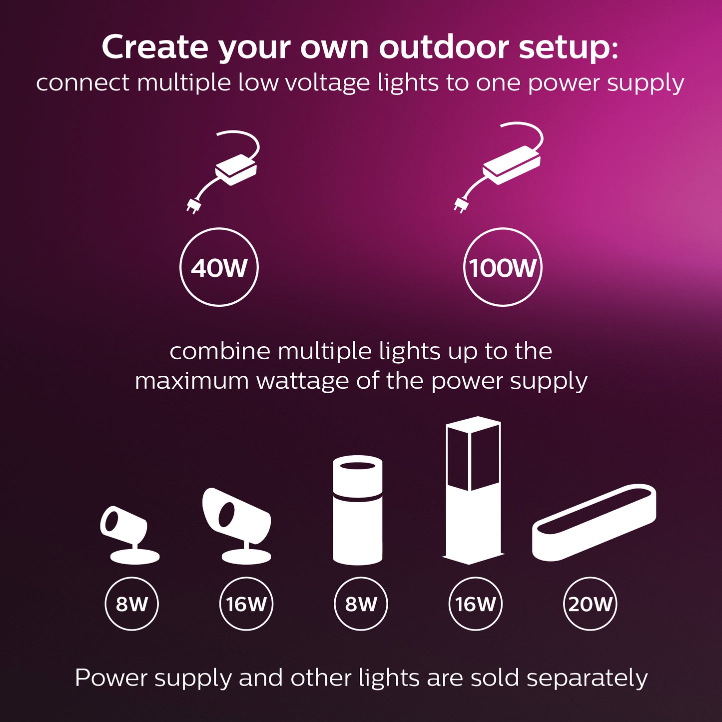 Philips Hue Amarant Bedlampe