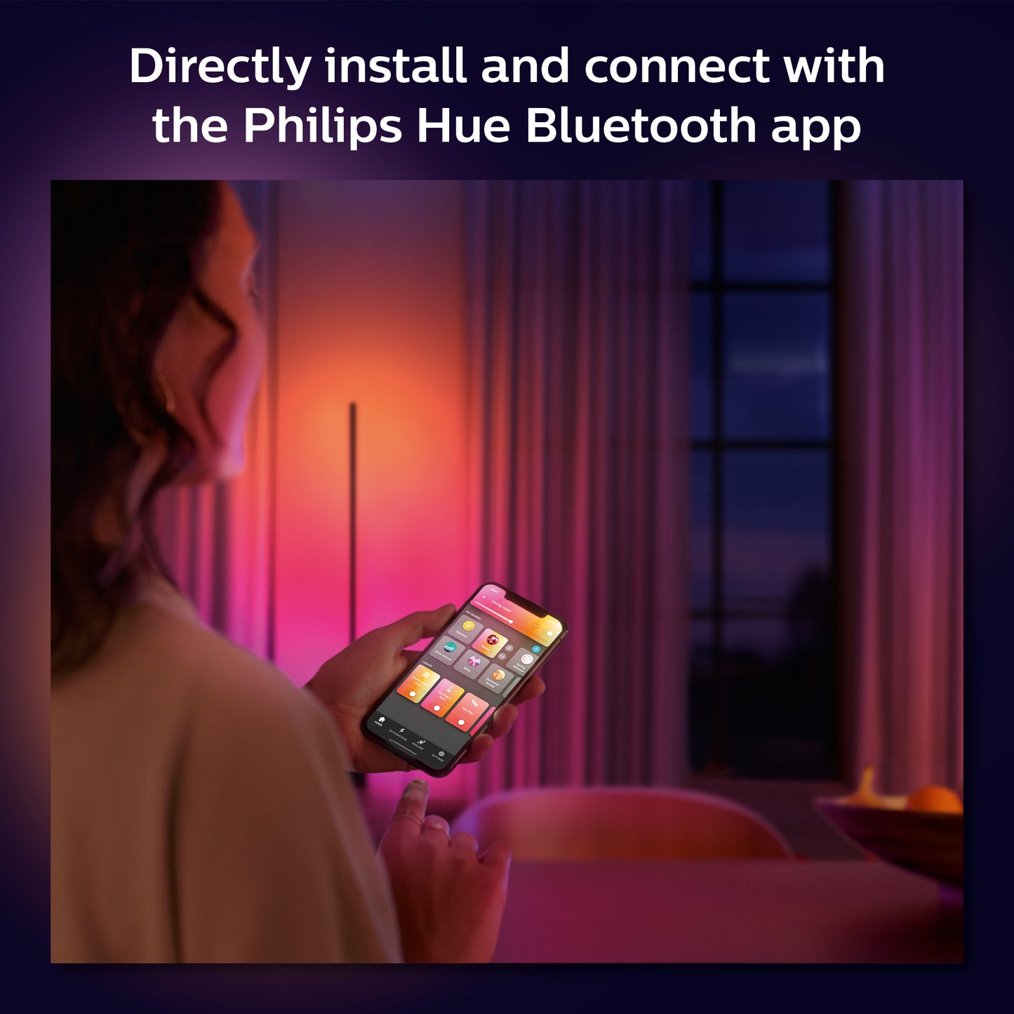 Philips Hue Gradient Signe gulvlampe - sort