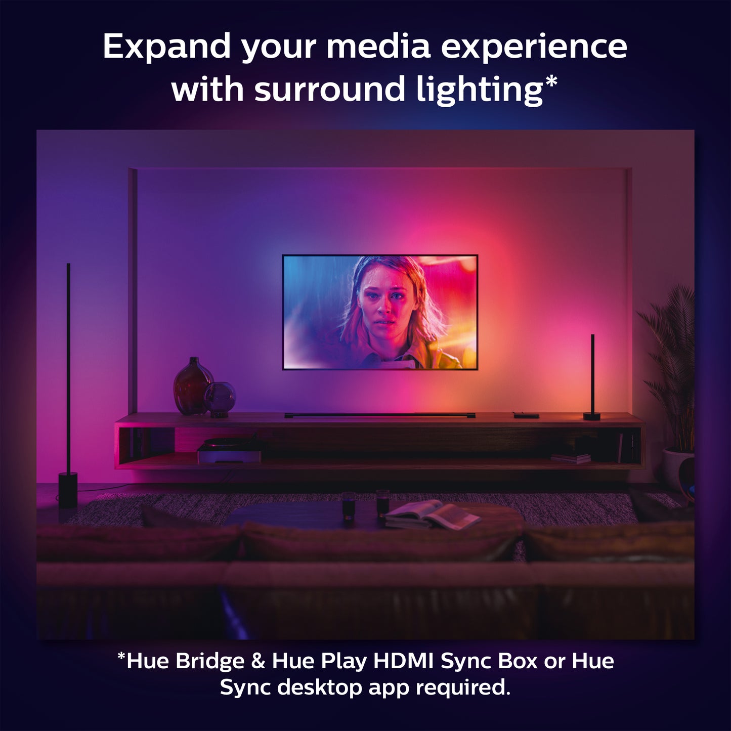 Philips Hue Gradient Signe gulvlampe - sort