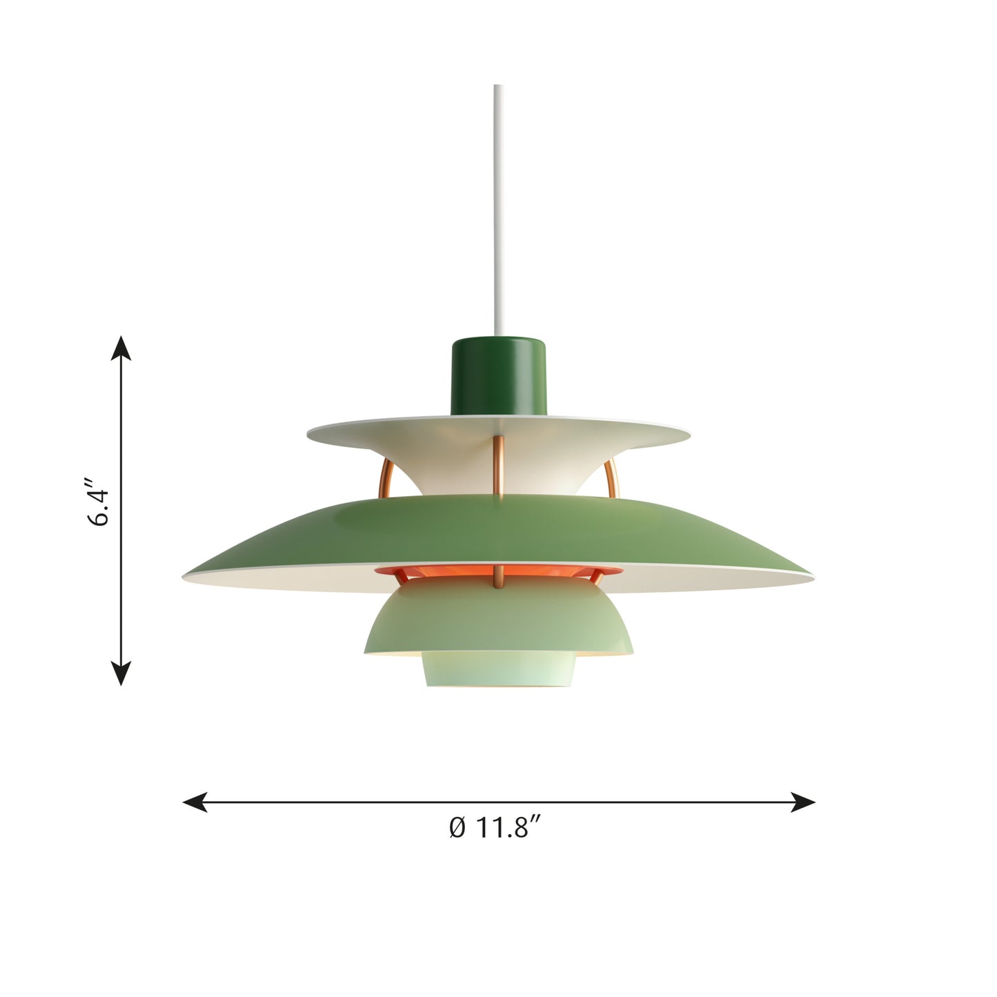 Louis Poulsen - PH 5 Mini Pendel - Shades of Green