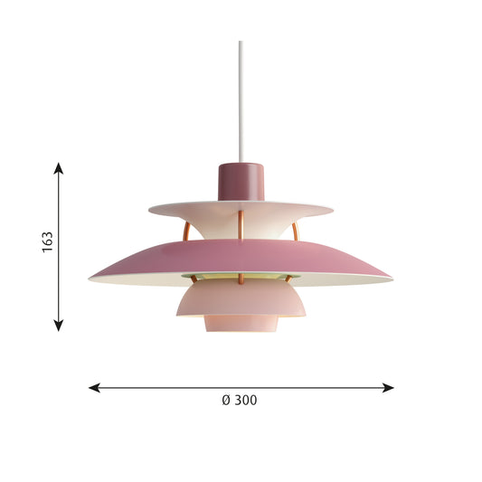 Louis Poulsen PH 5 Mini Pendel - Nuancer af Rose