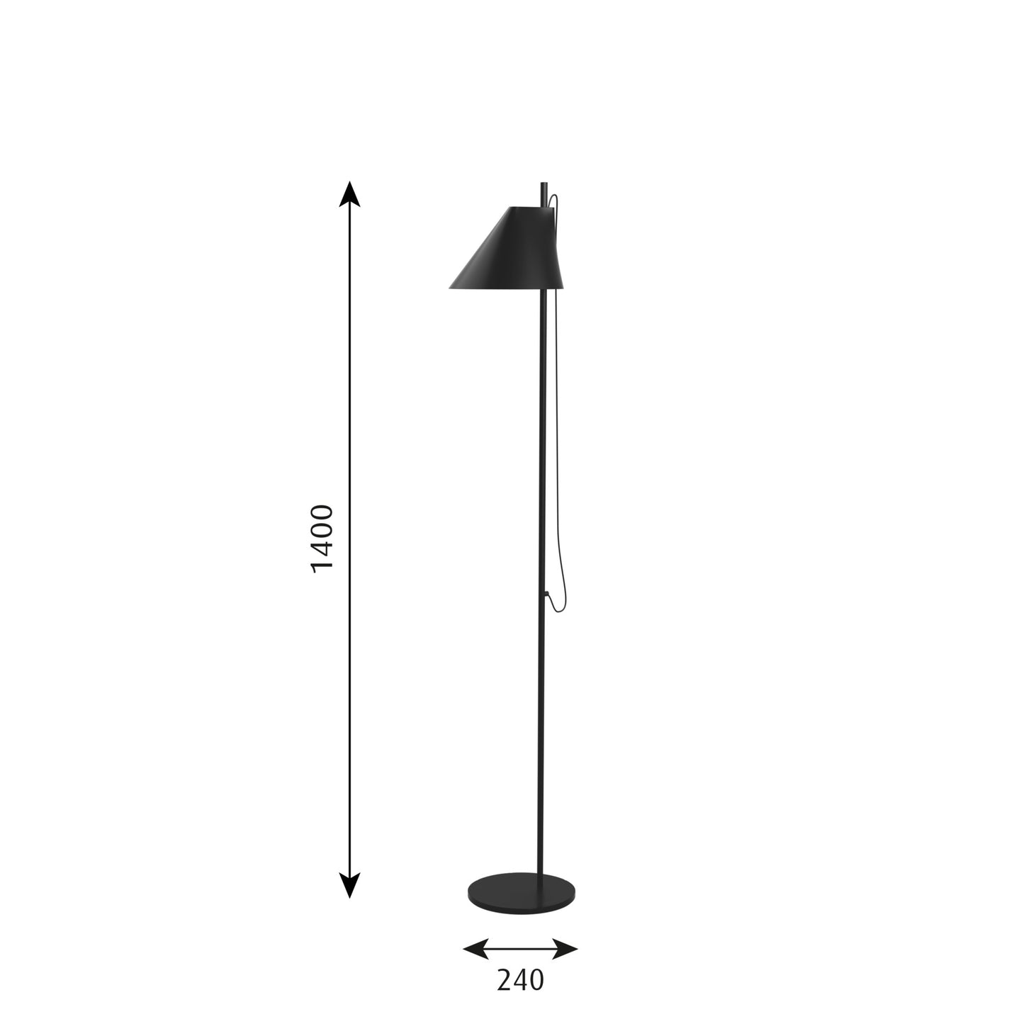 Louis Poulsen - YUH Golvlampa - Svart