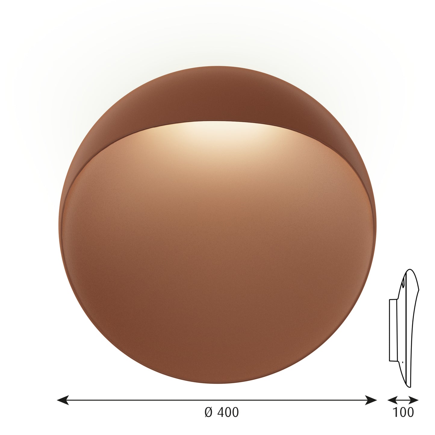 Louis Poulsen Flindt Væglampe LED - Corten Ø40