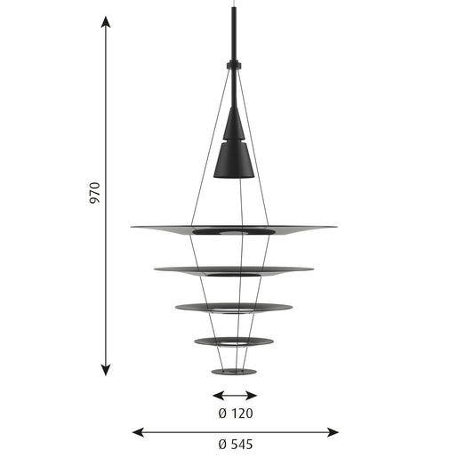 Louis Poulsen Enigma Pendel Ø545 - Sort