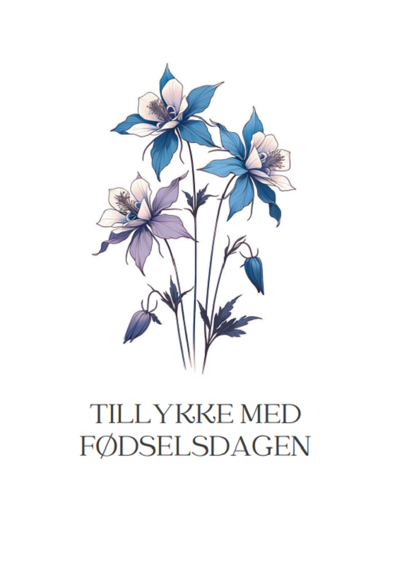 Seedme - fødselsdagskort - Akeleje