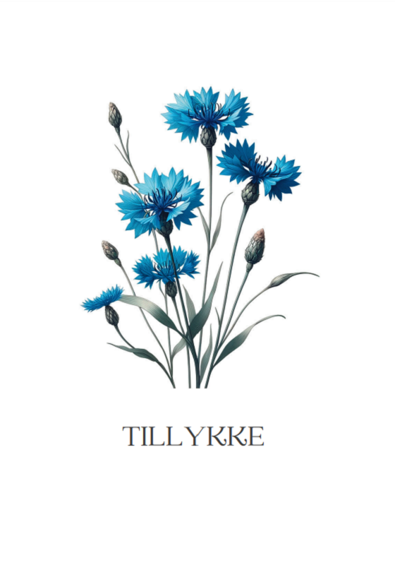 Seedme - fødselsdagskort - Kornblomst