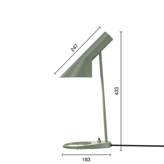 Louis Poulsen - AJ Mini Bordlampe - Lys Petroleum