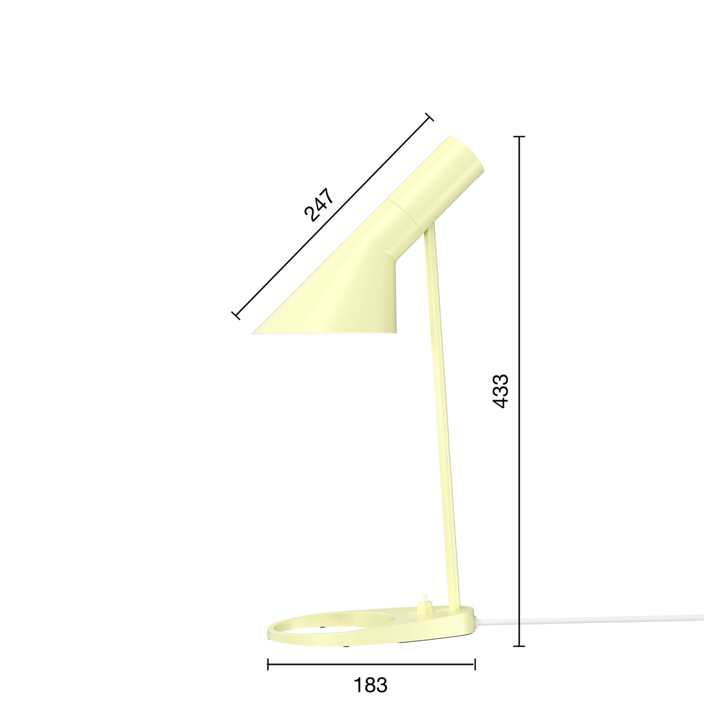 Louis Poulsen - AJ Mini Bordlampe - Soft Lemon