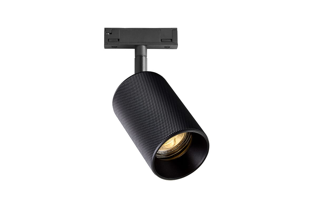 ANTIDARK Designline Tube Pro Spot Grip Black skinnespot med sort struktureret overflade til Designline skinne.