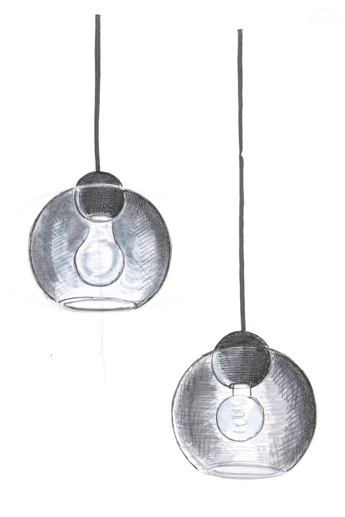 Halo Design Bubbles Pendel Ø18 - Grön/Matt Svart
