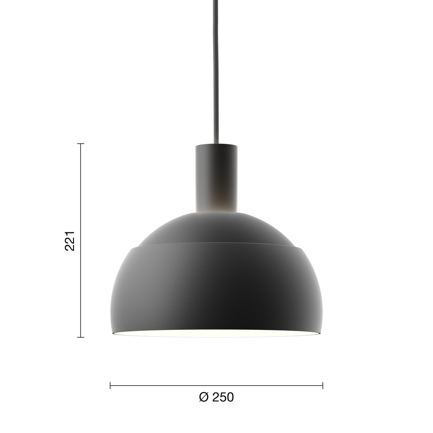 Louis Poulsen FJ Elements Pendel – Black Ø250