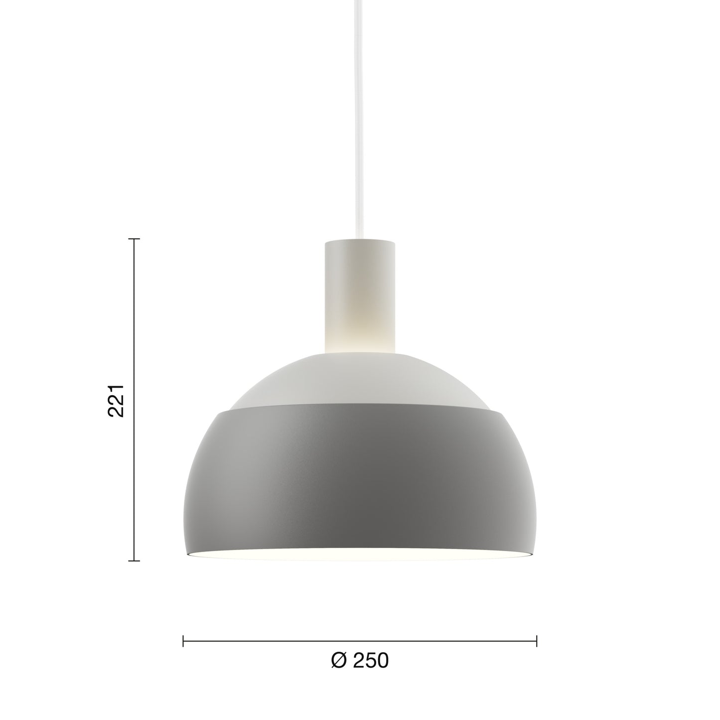 Louis Poulsen FJ Elements Pendel – Original Grey Ø250