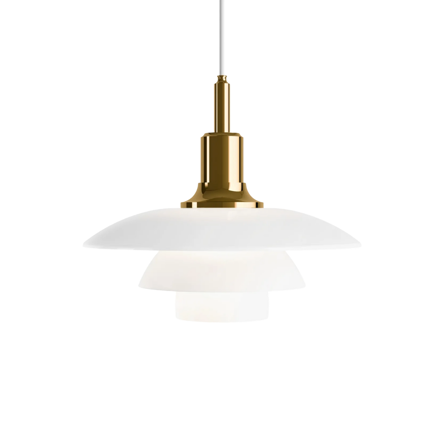 Louis Poulsen PH 3½-3 Glas Pendel Messing Metalliseret