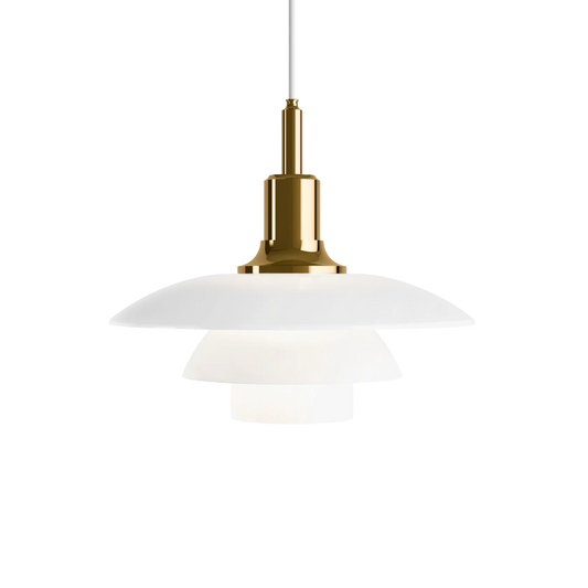 Louis Poulsen PH 3½-3 Glas Pendel Messing Metalliseret