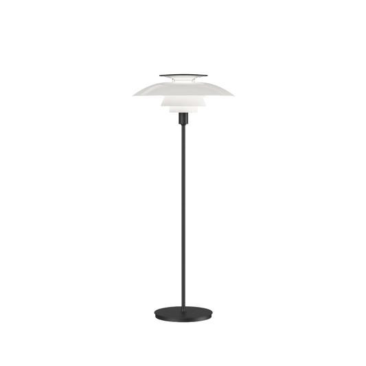 Louis Poulsen - PH 80 Gulvlampe - Hvid Opal Akryl/Sort