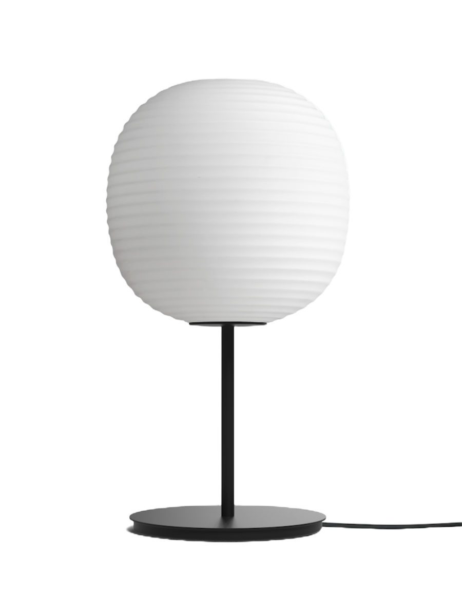 New Works Lantern Bordlampe Ø30 - Hvid/Sort Base