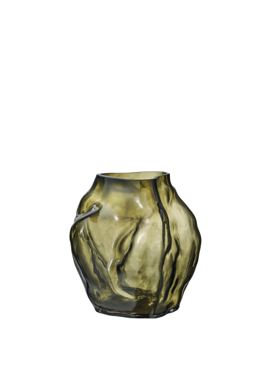 New Works Blæhr Vase Stor - Røget Grøn Glas