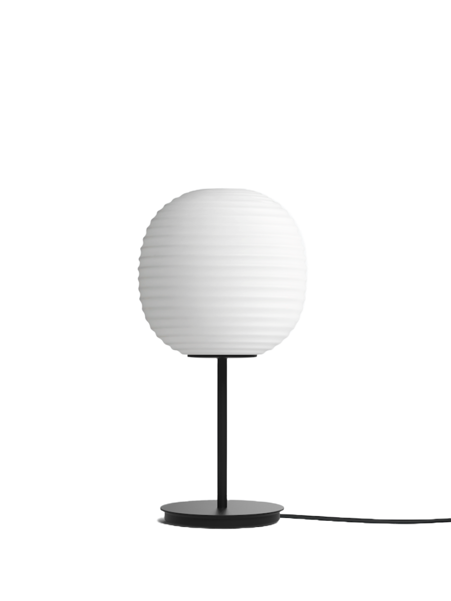 New Works Lantern Bordlampe Lille Ø20 - Hvid/Sort Base