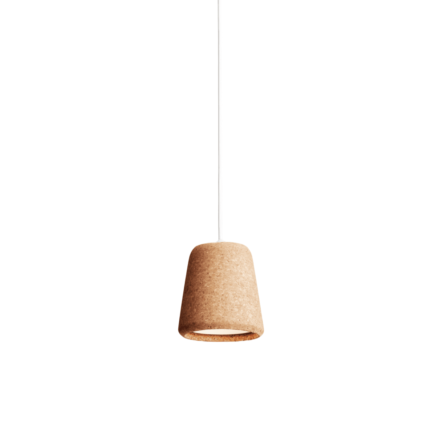 New Works Material Pendel - Naturlig Cork/Hvid Ledning