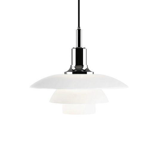 Louis Poulsen PH 3½-3 Glas Pendel Højglansforkromet