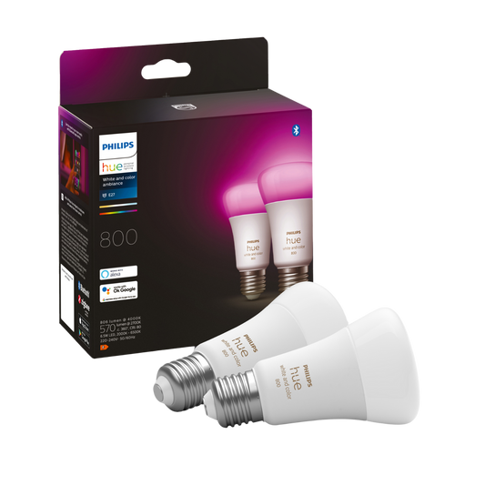 Philips Hue Hue Color E27 Standardpære m. Bluetooth