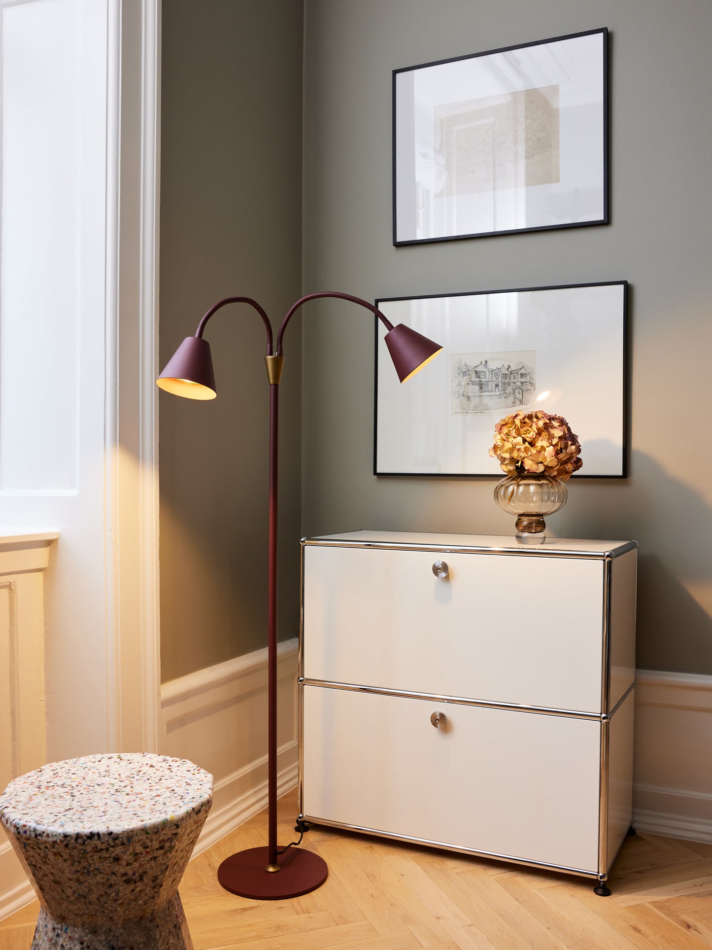 Halo Design Hygge golvlampa 2 armad - Rödbrun