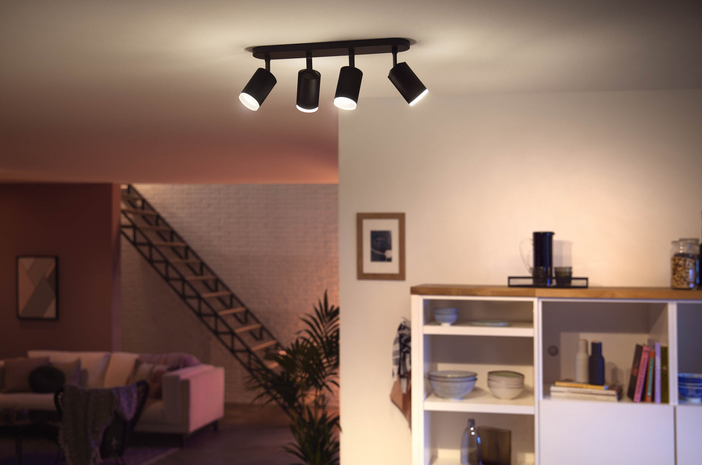 Philips Hue Fugato Hue Taklampa 4-Spot - Svart