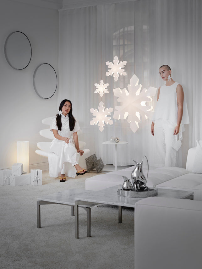Le Klint SNOWFLAKE, X-small, vit, inkl. vit sladd