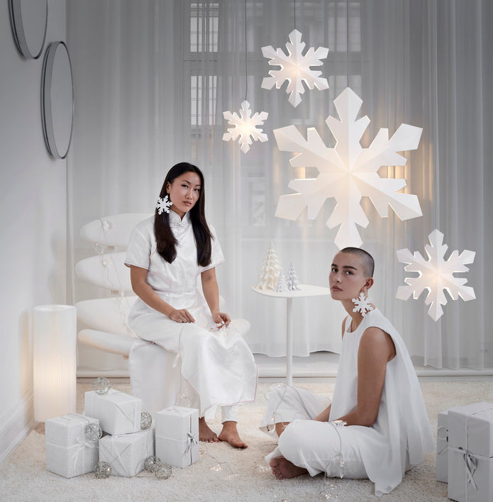 Le Klint SNOWFLAKE, X-small, vit, inkl. vit sladd