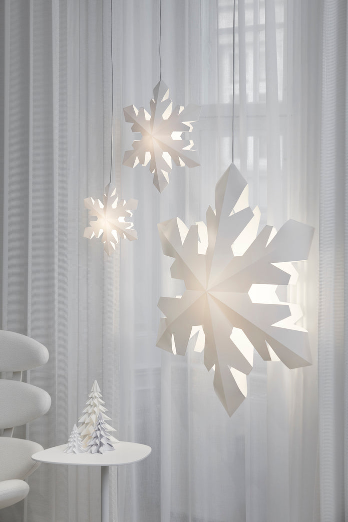 Le Klint SNOWFLAKE, X-small, vit, inkl. vit sladd