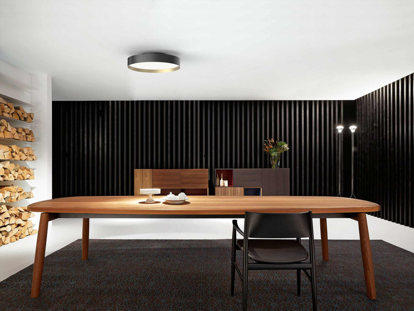 Vävstol design Lucia Taklampa 35 Svart/Guld