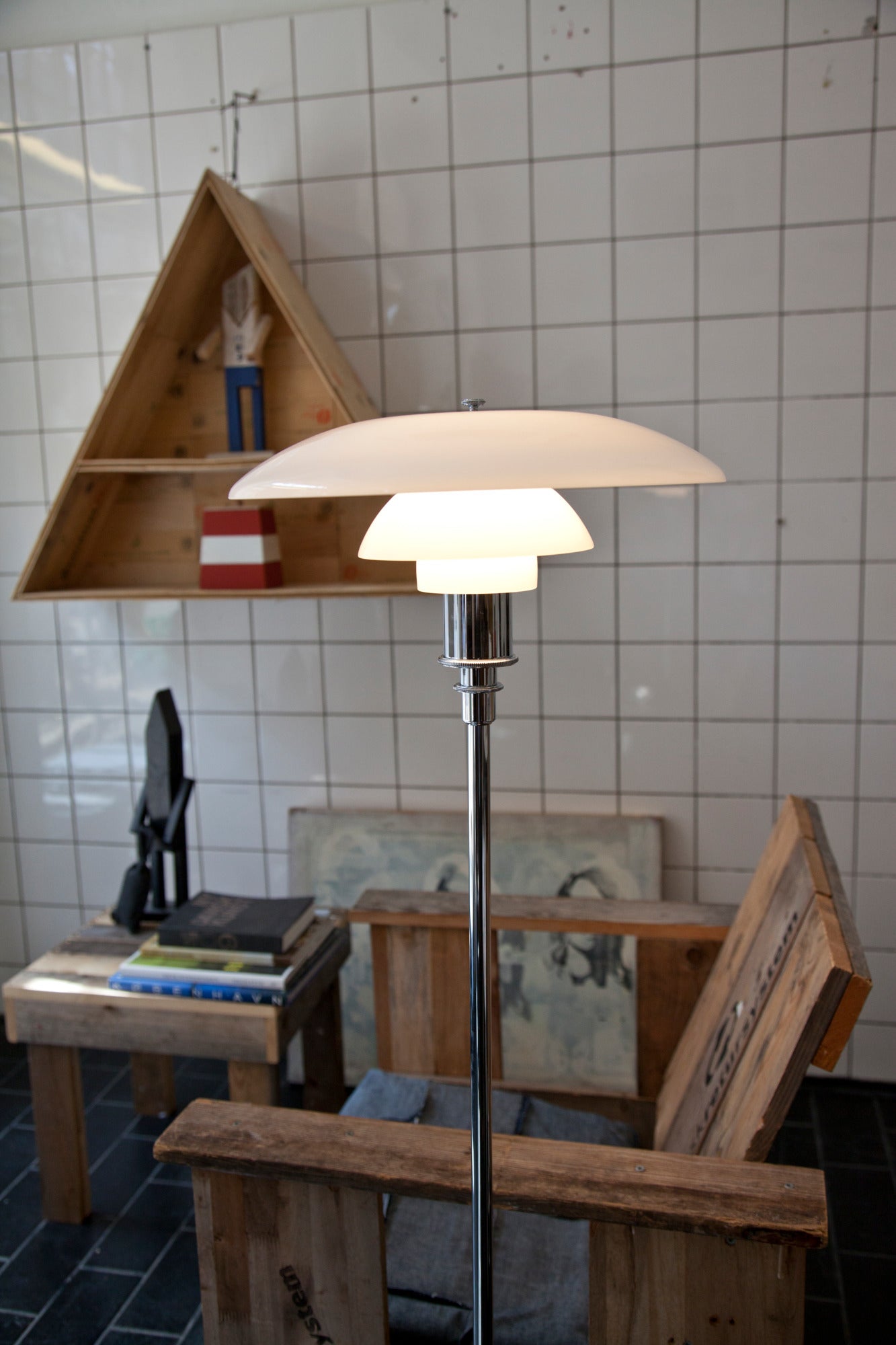 Louis Poulsen - PH 3½-2½ Gulvlampe - Højglansforkromet
