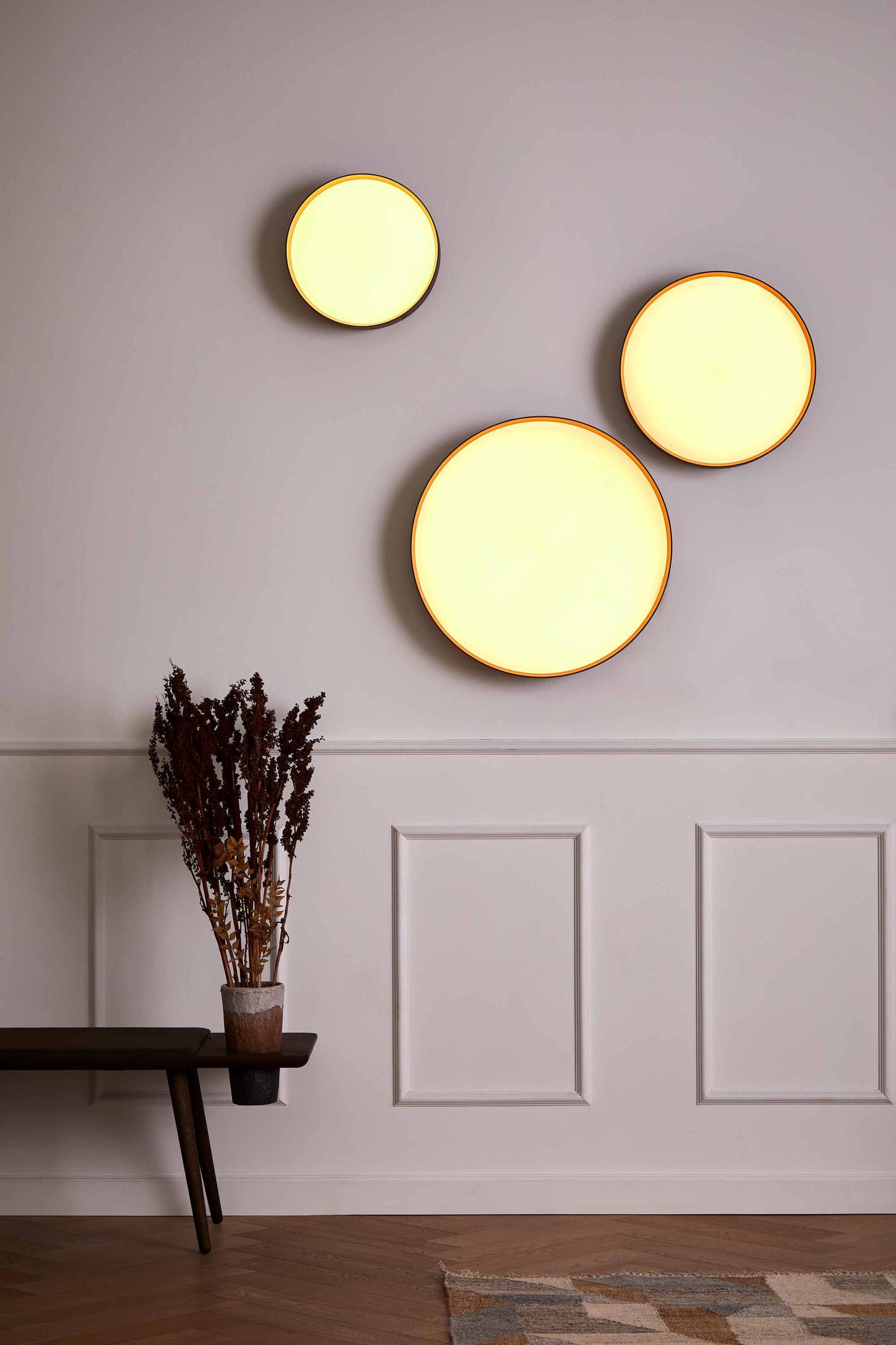 Vävstol design Lucia Taklampa 35 Svart/Guld