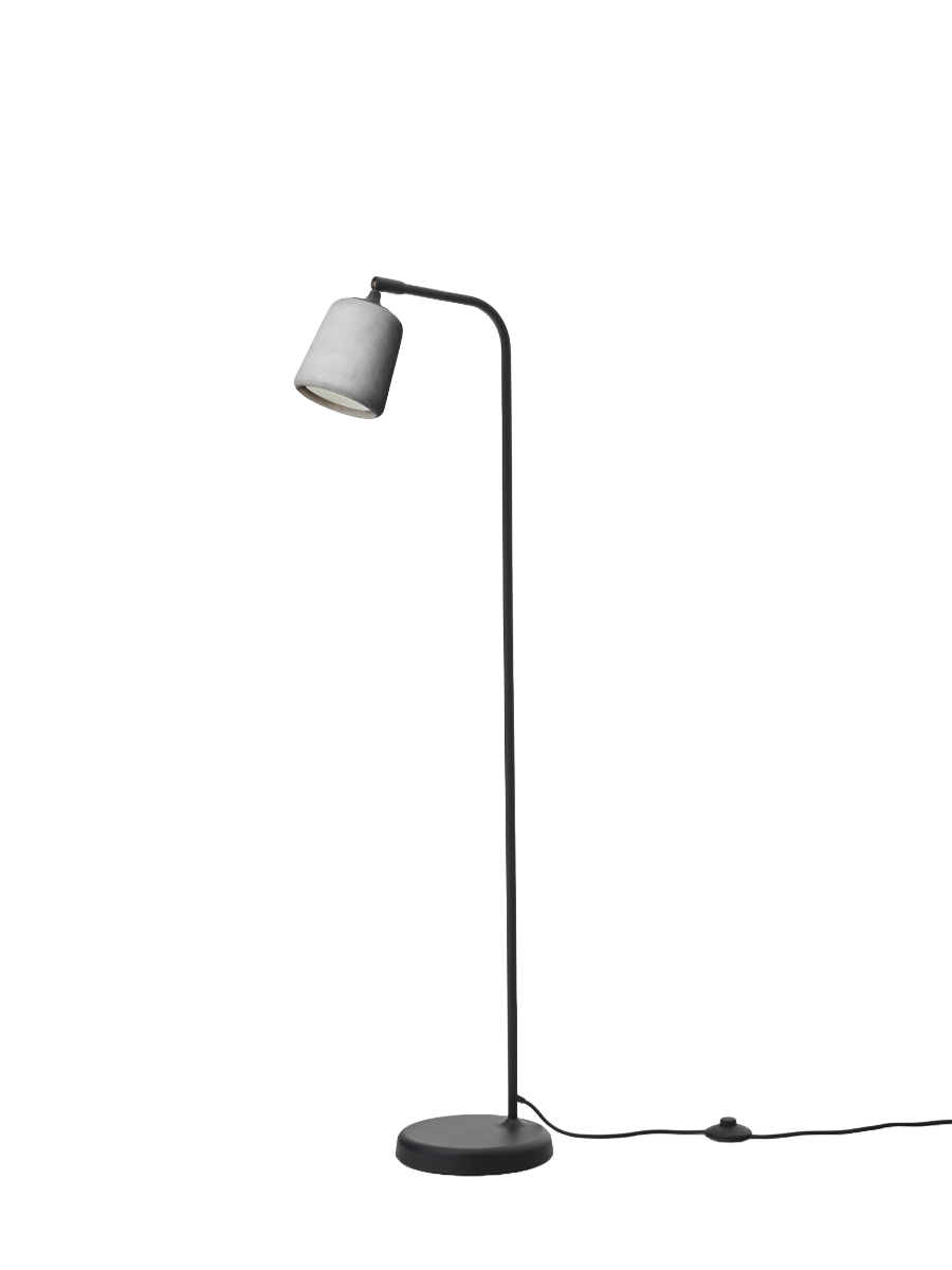 New Works Material Gulvlampe - Lys Grå