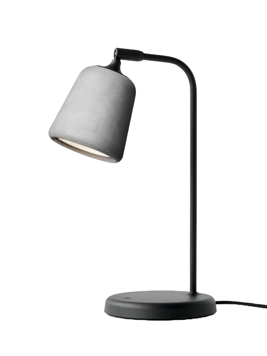 New Works Material Bordlampe - Lys Grå