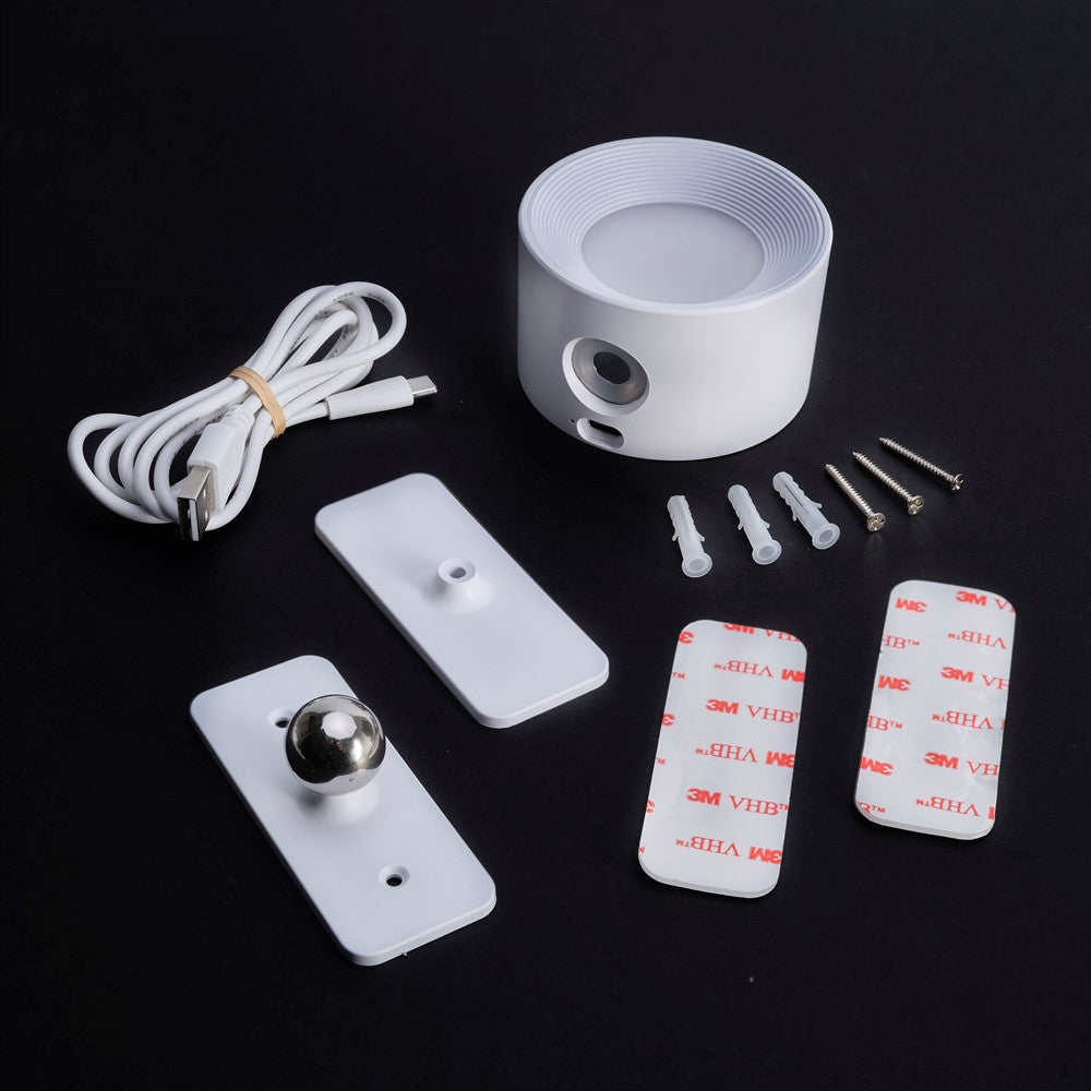 Trådløs magnetisk væglampe - Hvid