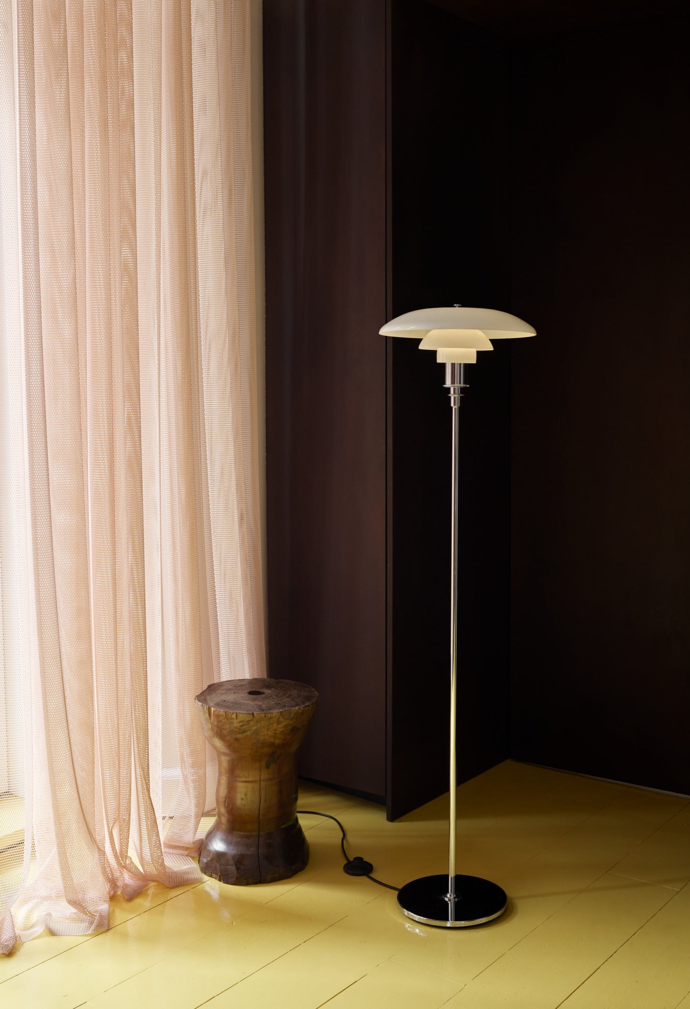 Louis Poulsen - PH 3½-2½ Gulvlampe - Højglansforkromet