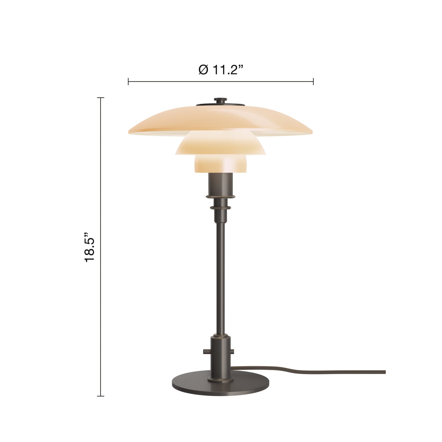 Louis Poulsen PH 3-2 Bordlampe - Dusty terracotta - limited edition 2025