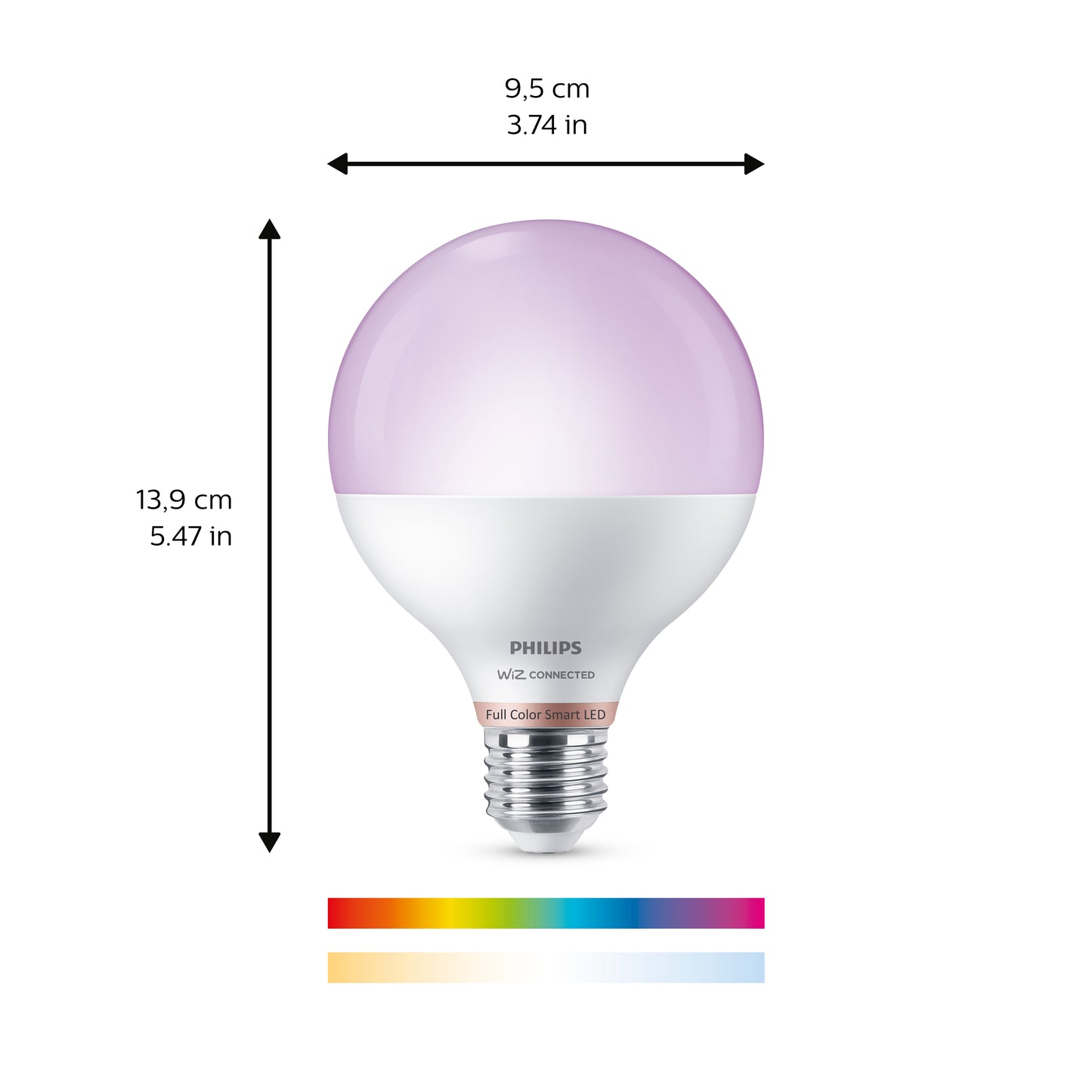 Smart Full fave LED Globe E27 W75